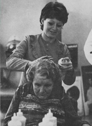 October 1970, the ladies hair dressing salon photo H Jones.